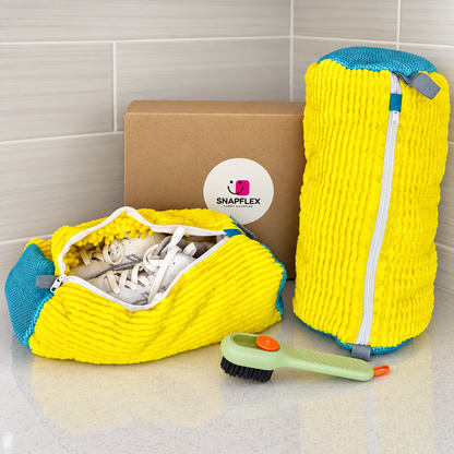 SnapFlex™ Machine Wash Shoe Bags x2 + FREE Brush